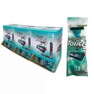 [셀러허브][도루코] 도루코 터치3 3중날 면도기40입 3개 일회용면도기 코 스트코 (S13092083)