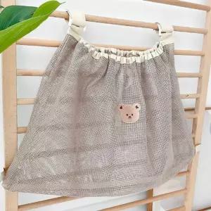 육아 행거백 유모차 주머니 귀여운 외출용 대용량 수납 곰돌이 메쉬 파우치 정
