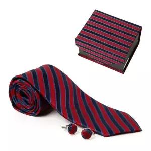 [골드스마일]TBZ 남자선물 2컬러 사선 타이 커프스링크 세트