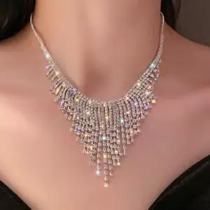 [라일리쥬얼리] Rly 크리스탈 큐빅 목걸이 초커 여성목걸이 원피스목걸