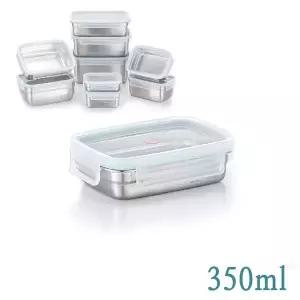 스텐 밀폐용기 직사각반찬통 350ml