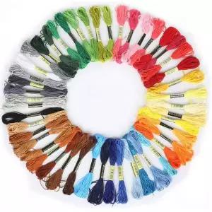 TBZ 자수실세트 8pcs dmc 스레드 크로스 스티치 면 바느질