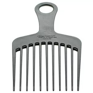 시카고 빗 모델 12 탄소 섬유 XL 와이드 이빨 픽 정전기 방지 7.5 인치(19 cm) 미국산 대형 디탱글링 및