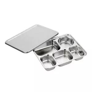 [골드스마일]스테인레스 식판 스텐 식판 어린이 사무실 5구 단체 위생 유치원