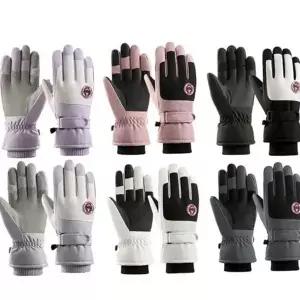 [골드스마일]겨울 스키 장갑 방수 스키 장갑 두꺼운 패딩 보드 방한 스마트터치