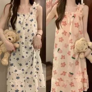 면소재 원피스 파자마 가슴패드 포함 샤워가운 목욕가운 골프