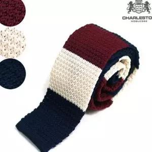 [골드스마일]남성 니트 넥타이 니트 넥타이 데일리 스트라이프 직장인 코튼