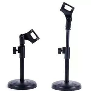 탁상용 마이크 스탠드 마이크 거치대 튼튼한 베이스 높이 조절