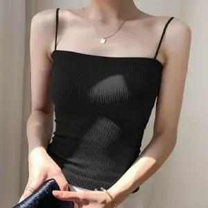 골지 끈나시 심리스 무봉제 브라렛 노와이어 크롭 탱크탑 기본