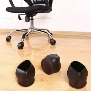 고무 의자 바퀴 커버 긁힘방지 의자발 커버 소음방지 사무실 고정