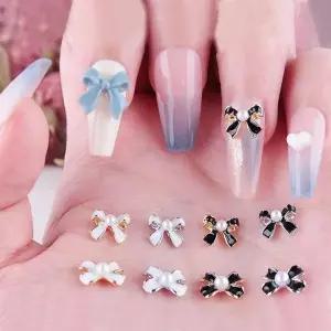 [셀러허브][에스에스_62]블랙 진주리본파츠 펄리본파츠 8종 각2개입 (S46507090)