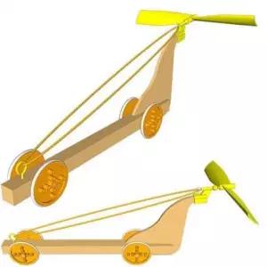 고무동력 풍력 만들기 집콕과학 자동차 레이싱 1개