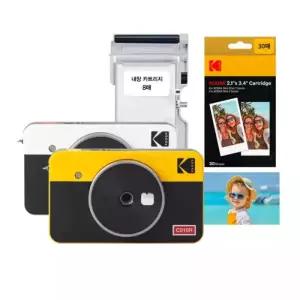 KODAK 코닥 미니샷 레트로2 C210R + 카트리지 38매 휴대용 즉석카메라 포토프린터 핸드폰 사진인화기 {WLM}