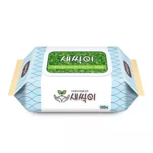 물티슈 미래생활)뉴새싹이물티슈(100매/캡형)-박스(24개입)