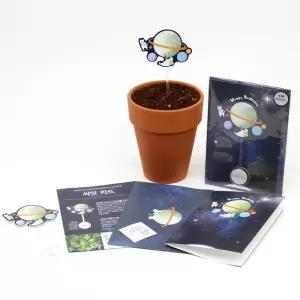 4개 우주 스위트바질 씨앗카드 스틱 메세지 메모 편지 허브 호기심발달 노인정