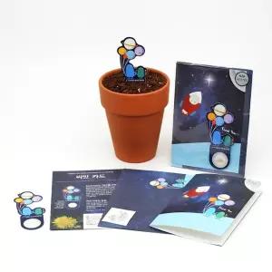 4개 꽃씨 민들레 꽃씨앗카드 메세지 메모 편지 키트 만들기 체험 셀프 교구 관찰