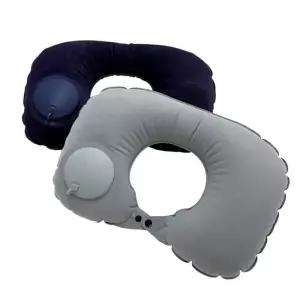 2색상 여행용 에어펌프 목베개 간편한 휴대용 기내형