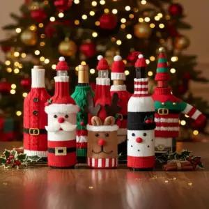 크리스마스 와인커버/산타 눈사람 와인커버 장식 테이블 소품 루돌프
