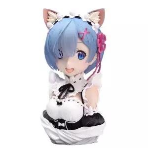 리제로 흉상 굿즈 키덜트 네코미미 렘 피규어