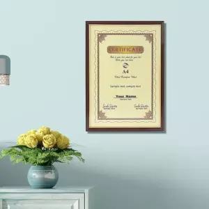 벽걸이액자 액자 상장 사진액자 허가증 액자(A4)(브라운)