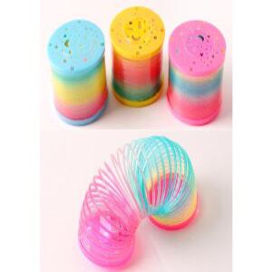 a2) 2000 용수철장난감 칼라링 스프링 라이트 레인보우링~12개