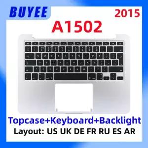 호환  Macbook Retina Pro 13.3 A1502 2015 Topcase 키보드 백라이트 용 손목 받침대 미국 영국 스페인어