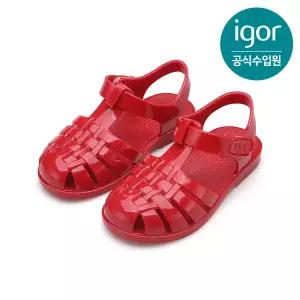 [롯데백화점]이고르 클라시카 글로스 레드 아동샌들 공용 젤리슈즈 키즈샌들 by 트래드후스