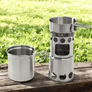 낚시 캠핑 우드 1-2인용 캠핑스토브 코펠세트 백패킹 우드스토브 스토브 미니