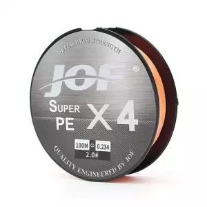 PE합사라인 JOF 100m PE PE낚싯줄 낚싯줄 2호 4합사라인 오렌지