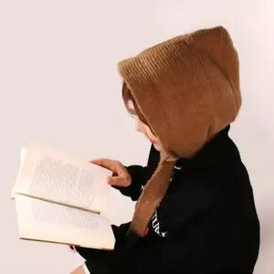 여친 미니멀 니트 모자 후드 보닛 워머 성인 보넷 6color