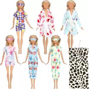 ONEST 11개 인형 의류 및 액세서리 11.5인치 인형용 좋은 수면 놀이 세트에는 수제 파자마 수트 6세트 침낭