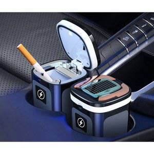 태양광 충전 차량용 재떨이 usb충전 신형 일체형 세트 일반형 LED 블랙 용품 탈부착