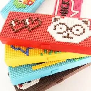 어린이 아동 학생 나노 블럭 조립 블록 필통 케이스
