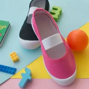 학생 리폼 실내화 면 천 어린이 아동 무지 학교 신발