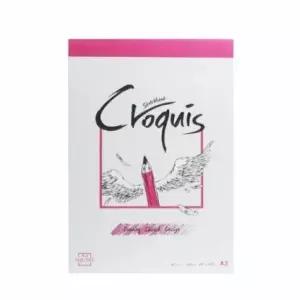 아트스퀘어 크로키북 제본 A3 보라색 스케치북 미술용품