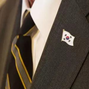 대한민국 태극기 뱃지 휘날리는 국기 애국 배찌 현충 고급형 국경일