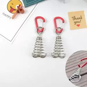 [콩심팥심]캠핑 텐트 스프링 오징어 데크팩 비너포함 1P 1개