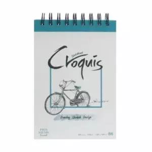 아트 스퀘어 크로키 노트 B6 사이즈 연두색 스프링 제본