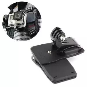 [골드스마일]액션캠 집게 클램프 세트 휴대용 가방 허리 벨트 고정용품