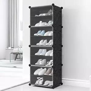 스톰 투명 도어형 신발장(8단) (40x127cm) (KYR-WB7D586)