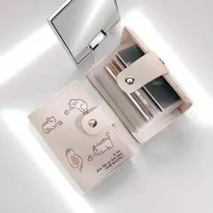 [콩심팥심]귀여운 동물 캐릭터 지갑 4종 카드 정리 홀더 대용량 지갑 홀더