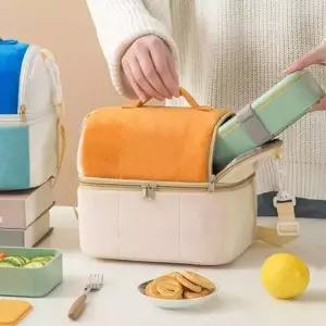 봄나들이 벨벳 미니 보온 보냉가방 쿨러백 아이스백 도시락가방