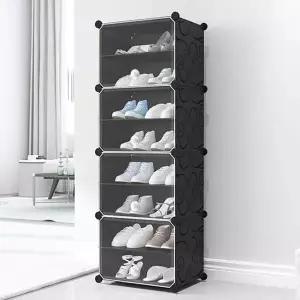 스톰 투명 도어형 신발장(8단) (40x127cm) (KYR-WB7D586)