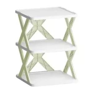 그린 3단 신발 정리 신발랙 선반 정리대 원룸 운동화 (KYR-WC9CD54)