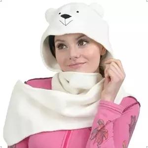 곰돌이 머플러-아이보리 캐릭터머플러 할로윈소품 크리스마스선물