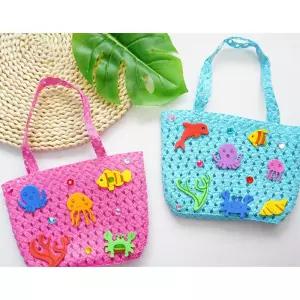 귀여운 바다풍경 물고기 여름가방 만들기 4인용 센터 단체수업 방과후 돌봄 체험수업