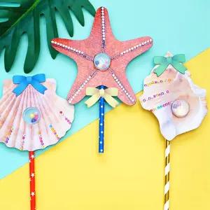 4인용 소리나는 딸랑이 여름 바다조개 마라카스 만들기 어린이집 DIY 학습교구 행사용