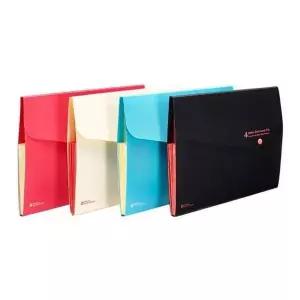 문서 분류 파일 사무용 서류철 베이지색 4칸 폴더