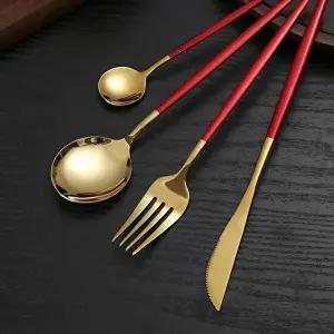 [조르지오]테이블앤 UV54KG95 6인 커트러리 세트 24p 홈파티 골드 양식기