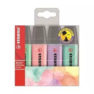 [알티피아]STABILO 보스 파스텔형광펜 4색세트 모나미 보드마카-WD34AEF